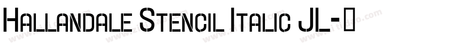 Hallandale Stencil Italic JL字体转换